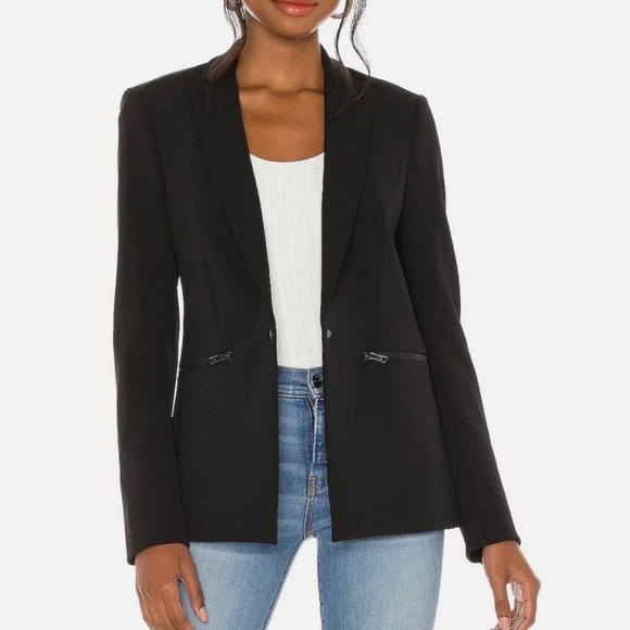 Veronica Beard Jackets & Blazers - Veronica Beard Jacket 8 Scuba Dickey Blazer Black Zipper